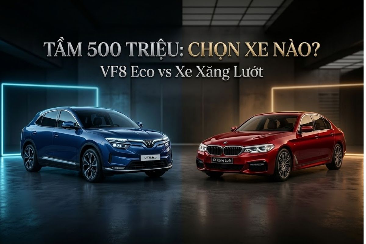 Có tầm 500 triệu, nên mua xe xăng lướt hay VF8 Eco cũ Phân tích TCO 2026