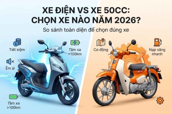 Xe điện vs xe 50cc So sánh toàn diện để chọn đúng xe trong 2026