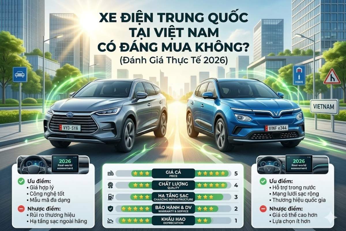 Xe điện Trung Quốc tại Việt Nam có đáng mua không (Đánh giá thực tế 2026)